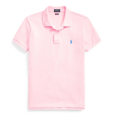Ralph Lauren Classic Fit Mesh Polo Shirt In Carmel Pink