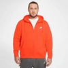 Nike Sportswear Club Fleece Full-zip Hoodie In Orange
