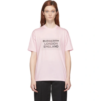 Burberry Pink Logo Ariana T-shirt In Cloud Pink