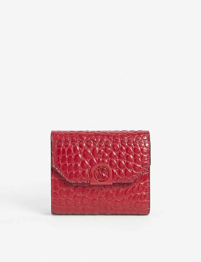 Christian Louboutin Elisa Compact Wallet Calf Ali/met Loubi/ In Loubi/loubi