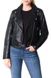 Blanknyc Good Vibes Faux Leather Moto Jacket In Black