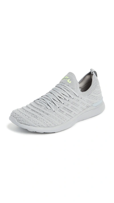 Apl Athletic Propulsion Labs Techloom Wave Running Sneakers In Cement/energy