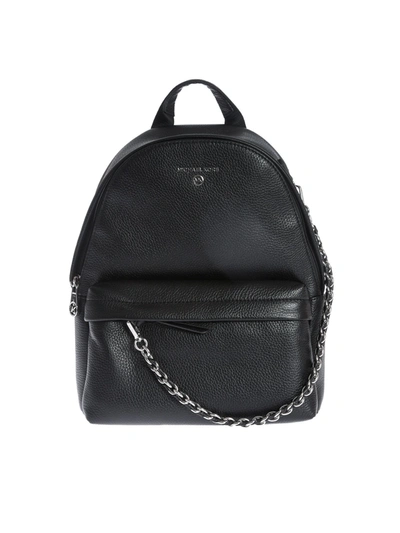 Michael Kors Black Backpack With Chain
