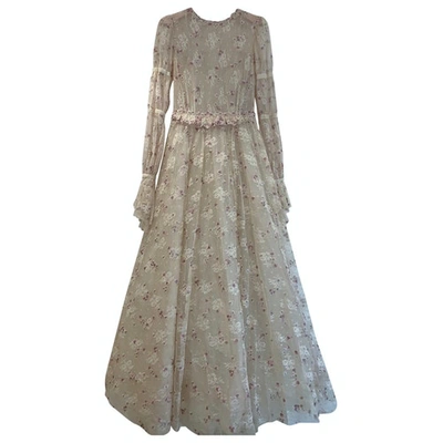 Pre-owned Luisa Beccaria Lace Maxi Dress In Other