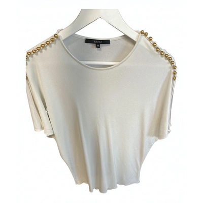 Pre-owned Gucci Silk Top In Beige