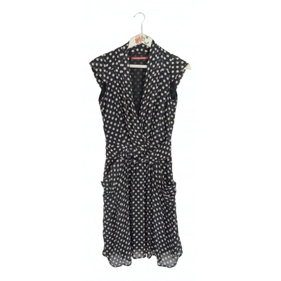 Pre-owned Comptoir Des Cotonniers Silk Mid-length Dress In Black