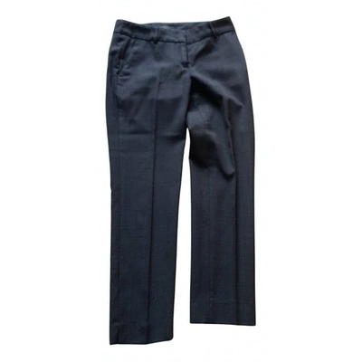 Pre-owned Peserico Wool Chino Pants In Grey