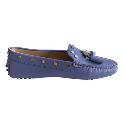 Pre-owned Tod's Leather Espadrilles In Blue
