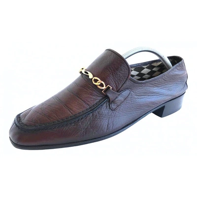 Pre-owned Bally Leather Flats In Brown