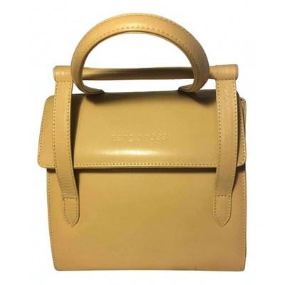 Pre-owned Sergio Rossi Yellow Leather Handbag