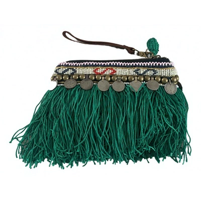 Pre-owned Elliot Mann Green Cotton Clutch Bag