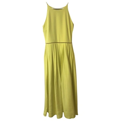 Pre-owned Preen By Thornton Bregazzi Silk Maxi Dress In Yellow