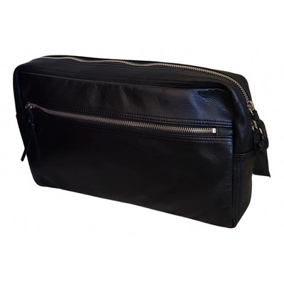 Pre-owned Y's Black Leather Handbag