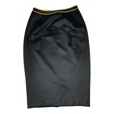 Pre-owned Schumacher Wool Mid-length Skirt In Black