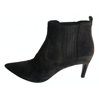 Pre-owned Costume National Ankle Boots In Grey