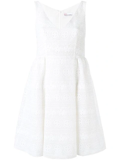 Red Valentino Sleeveless Crochet Dress