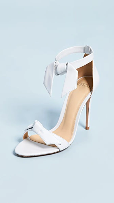 Alexandre Birman Clarita Knotted Leather High-heel Sandals, White