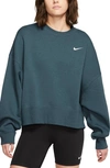 Nike Sportswear Crewneck Sweatshirt In Ash Green/ White