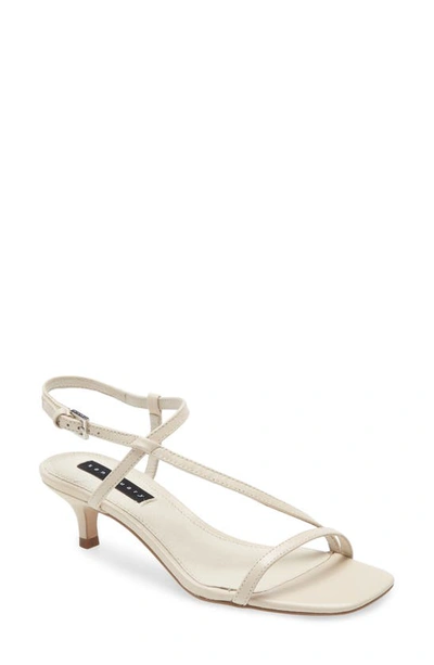 Sanctuary Wave Kitten Heel Sandal In Bone Leather