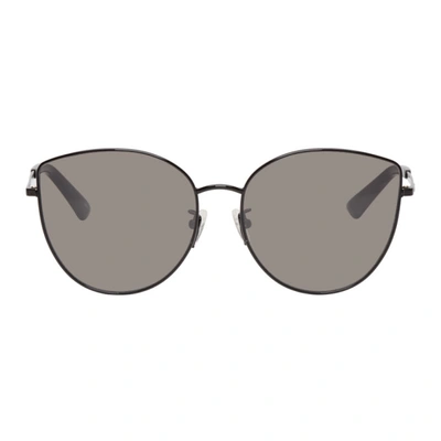 Mcq By Alexander Mcqueen Black Mcq Swallow Discord Cat-eye Sunglasses In 004 Black