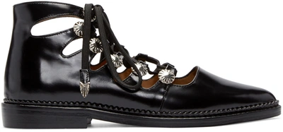 Toga Black Western Oxfords