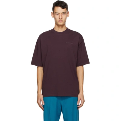 Balenciaga Purple Medium Fit T-shirt In 5865eggpla