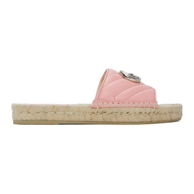 Gucci Pink Charlotte Espadrille Sandals In 5815 Wildro