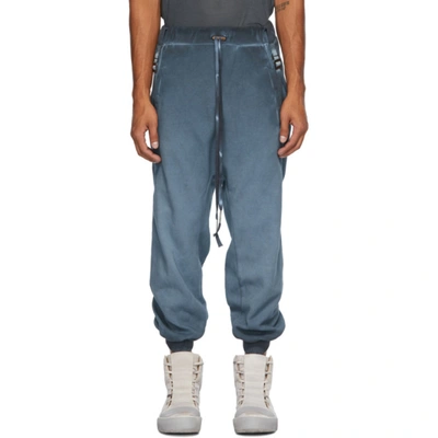 Boris Bidjan Saberi Blue Faded Lounge Pants In Fd Synth Bl