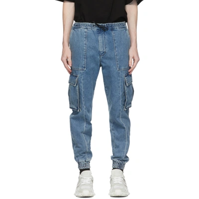 Juunj Juun J Denim Cargo Jeans In P Blue