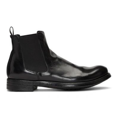 Officine Creative Black Hive 007 Chelsea Boots