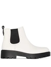 Ugg Markstrum Leather Ankle Boots In White