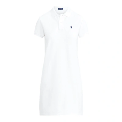 Polo Ralph Lauren Cotton Mesh Polo Dress In White/c7916