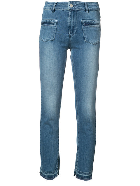 Anine Bing Split Hem Jeans | ModeSens