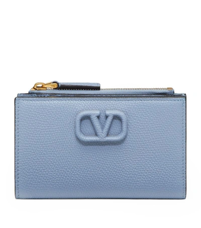 Valentino Garavani Leather Vsling Card Holder
