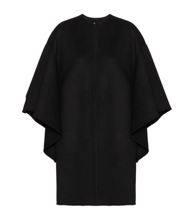 Valentino Wool And Cashmere-blend Felt Cape In No Black