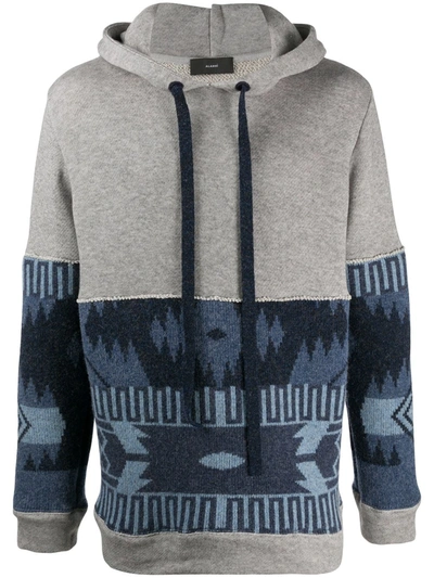 Alanui Fine-knit Hoodie In Grey