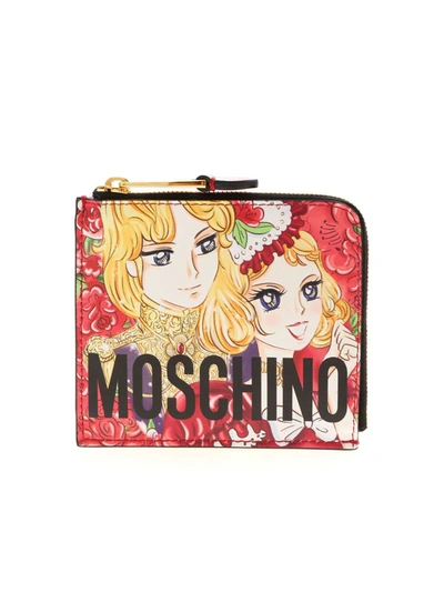 Moschino Marie Antoinette Anime Wallet In Red