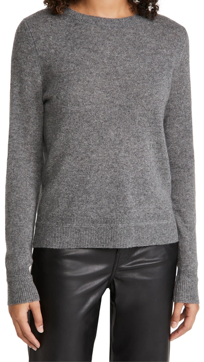360 Sweater Leila Cashmere Pullover In Mid Heather Grey