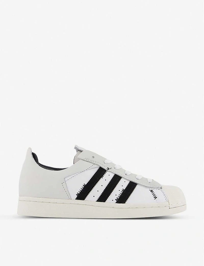 Adidas Originals Superstar Leather Trainers In White+core+black+off+whi