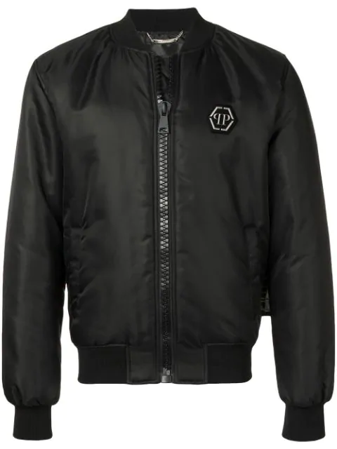 Philipp Plein Scarface Bomber Jacket In Black | ModeSens