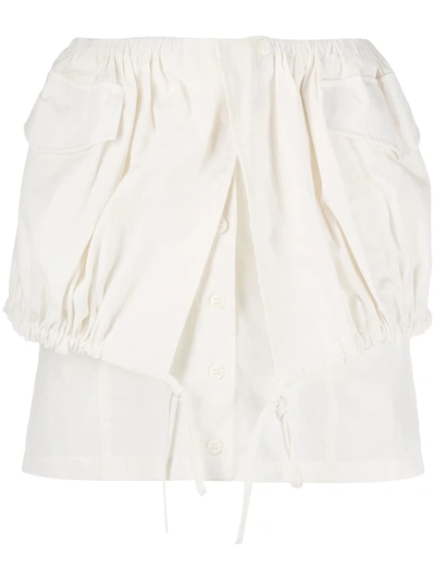 Jacquemus White La Jupe Cueillette Courte Skirt