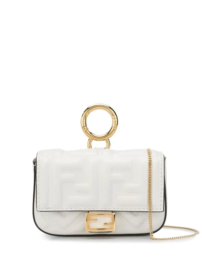 Fendi Nano Baguette Bag Charm In White
