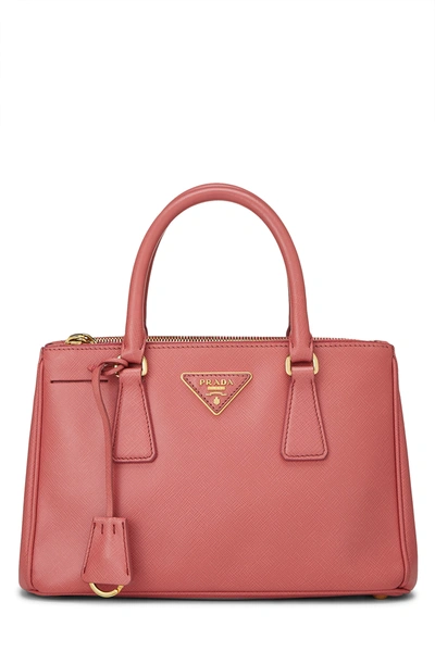 Pre-owned Prada Pink Saffiano Executive Tote Small