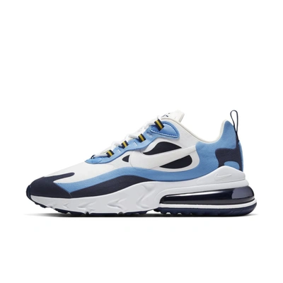 Nike Men's Air Max 270 React Low-top Sneakers In White/blue