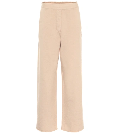 Mm6 Maison Margiela Wide Cotton-jersey Trackpants In Pink