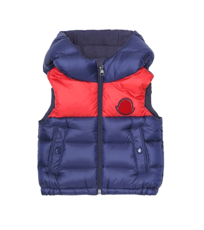 Moncler Enfant Kids' Baby Lobel Down Vest In Blue