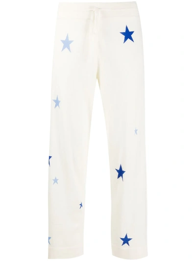 Chinti & Parker Star-print Cashmere Cropped Trousers In Neutrals