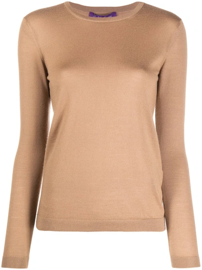 Polo Ralph Lauren Crew-neck Cashmere Pullover In Brown
