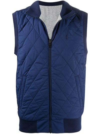 Polo Ralph Lauren Quilted Gilet In Blue