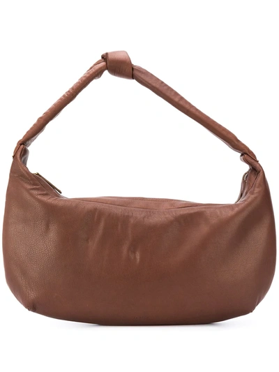 Tl-180 Knot-embellished Shoulder Bag In Brown